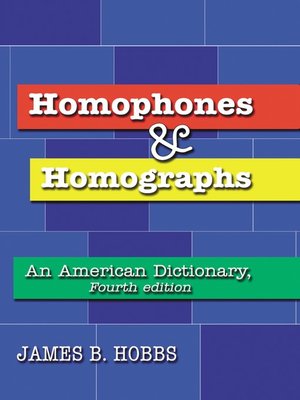 cover image of Homophones and Homographs